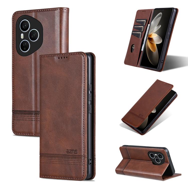 AZNS Magnetic Calf Texture Flip Leather Phone Case, For Honor 300 Ultra, For Honor 300 Pro, For Honor 300, For Honor Magic7 Pro