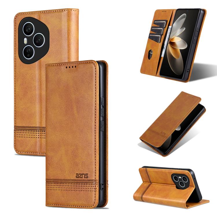 AZNS Magnetic Calf Texture Flip Leather Phone Case, For Honor 300 Ultra, For Honor 300 Pro, For Honor 300, For Honor Magic7 Pro
