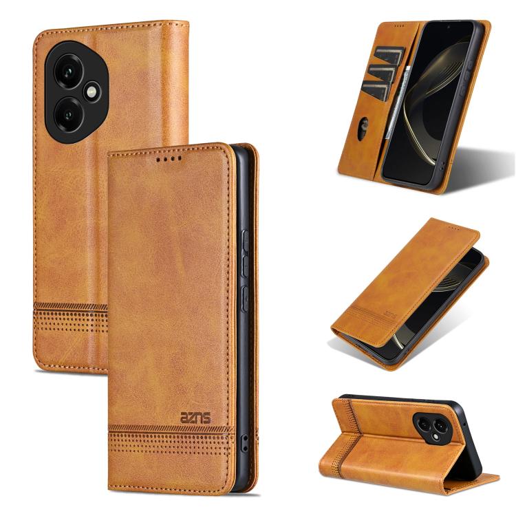 AZNS Magnetic Calf Texture Flip Leather Phone Case, For Honor Magic7, For Honor X60 Pro, For Honor X60, For Honor X60i