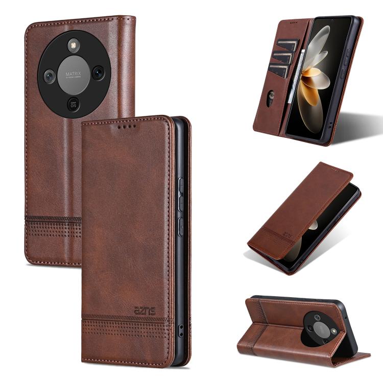 AZNS Magnetic Calf Texture Flip Leather Phone Case, For Honor 300 Ultra, For Honor 300 Pro, For Honor 300, For Honor Magic7 Pro