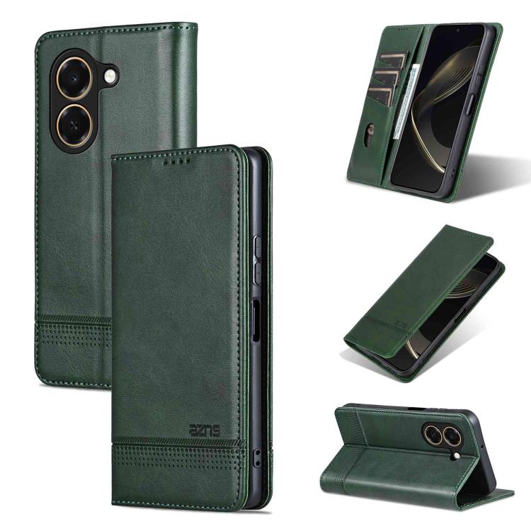 AZNS Magnetic Calf Texture Flip Leather Phone Case, For Honor X70 5G, For Honor 400 Pro 5G Global 160.8mm, For Honor Play 60, For Honor 400 Global 156.5mm