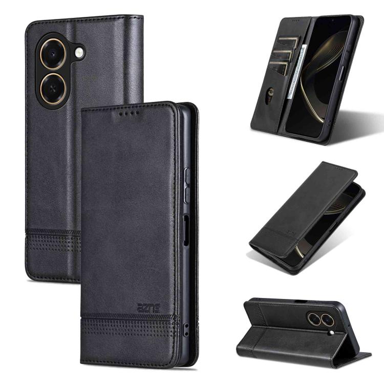 AZNS Magnetic Calf Texture Flip Leather Phone Case, For Honor X70 5G, For Honor 400 Pro 5G Global 160.8mm, For Honor Play 60, For Honor 400 Global 156.5mm