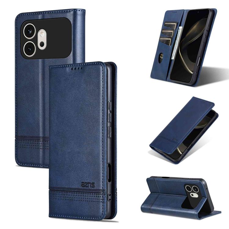 AZNS Magnetic Calf Texture Flip Leather Phone Case, For Honor X70 5G, For Honor 400 Pro 5G Global 160.8mm, For Honor Play 60, For Honor 400 Global 156.5mm