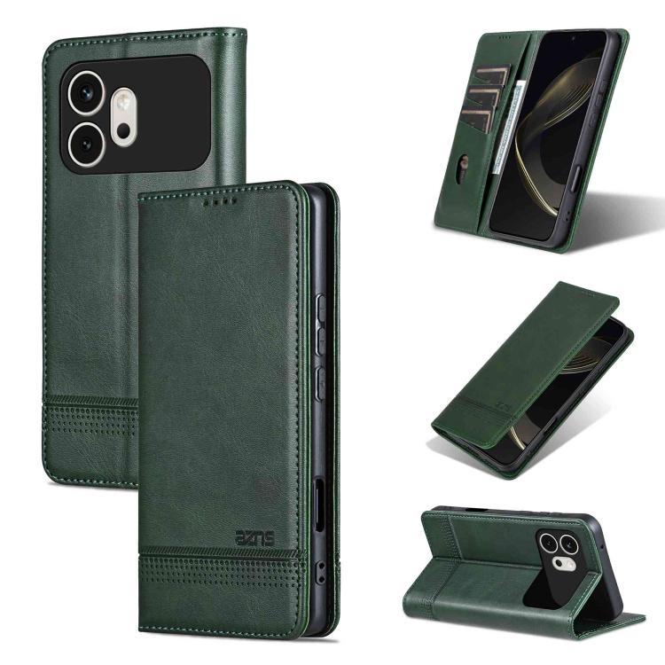 AZNS Magnetic Calf Texture Flip Leather Phone Case, For Honor X70 5G, For Honor 400 Pro 5G Global 160.8mm, For Honor Play 60, For Honor 400 Global 156.5mm