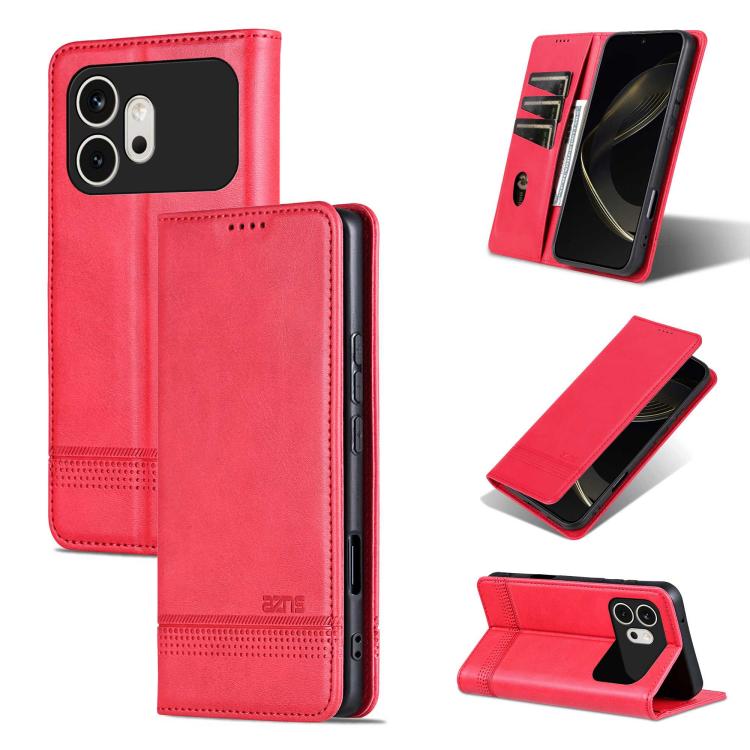AZNS Magnetic Calf Texture Flip Leather Phone Case, For Honor X70 5G, For Honor 400 Pro 5G Global 160.8mm, For Honor Play 60, For Honor 400 Global 156.5mm