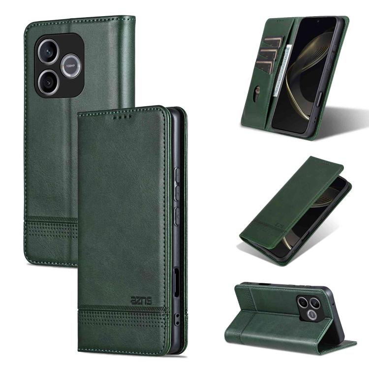 AZNS Magnetic Calf Texture Flip Leather Phone Case, For Honor 300 Ultra, For Honor 300 Pro, For Honor 300, For Honor Magic7 Pro