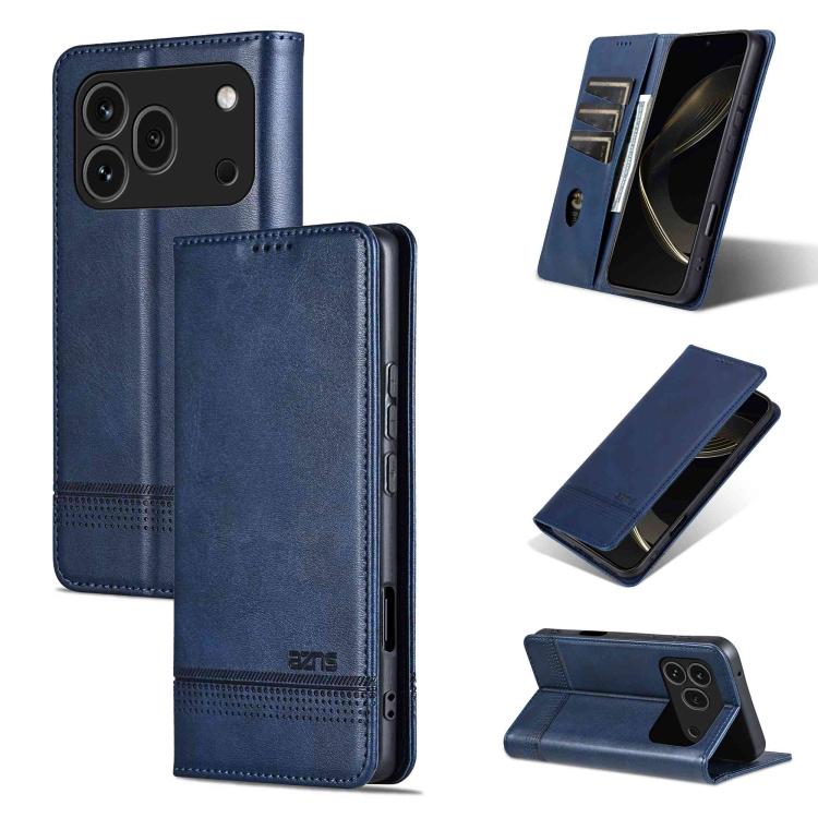 AZNS Magnetic Calf Texture Flip Leather Phone Case, For Honor X70 5G, For Honor 400 Pro 5G Global 160.8mm, For Honor Play 60, For Honor 400 Global 156.5mm
