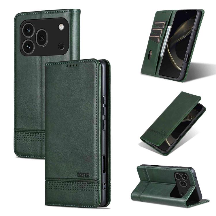 AZNS Magnetic Calf Texture Flip Leather Phone Case, For Honor X70 5G, For Honor 400 Pro 5G Global 160.8mm, For Honor Play 60, For Honor 400 Global 156.5mm