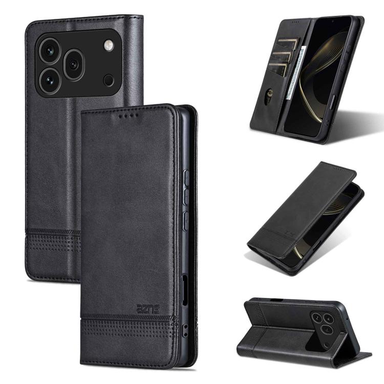AZNS Magnetic Calf Texture Flip Leather Phone Case, For Honor X70 5G, For Honor 400 Pro 5G Global 160.8mm, For Honor Play 60, For Honor 400 Global 156.5mm