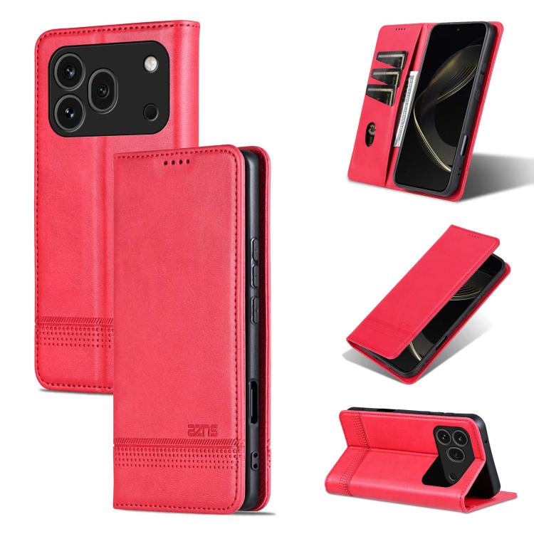 AZNS Magnetic Calf Texture Flip Leather Phone Case, For Honor X70 5G, For Honor 400 Pro 5G Global 160.8mm, For Honor Play 60, For Honor 400 Global 156.5mm