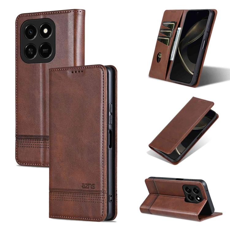 AZNS Magnetic Calf Texture Flip Leather Phone Case, For Honor 300 Ultra, For Honor 300 Pro, For Honor 300, For Honor Magic7 Pro
