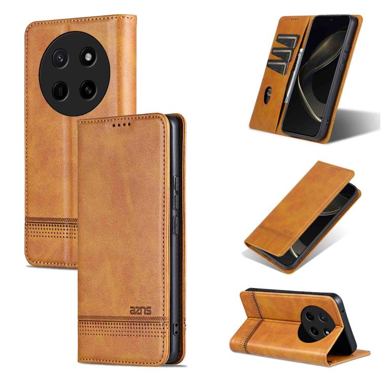 AZNS Magnetic Calf Texture Flip Leather Phone Case, For Honor X70 5G, For Honor 400 Pro 5G Global 160.8mm, For Honor Play 60, For Honor 400 Global 156.5mm