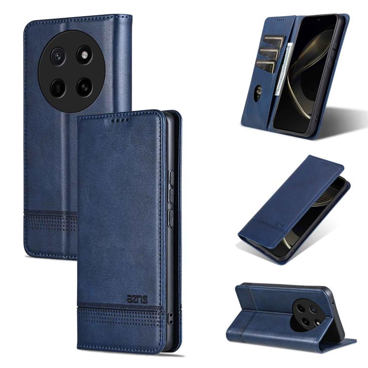 AZNS Magnetic Calf Texture Flip Leather Phone Case, For Honor X70 5G, For Honor 400 Pro 5G Global 160.8mm, For Honor Play 60, For Honor 400 Global 156.5mm