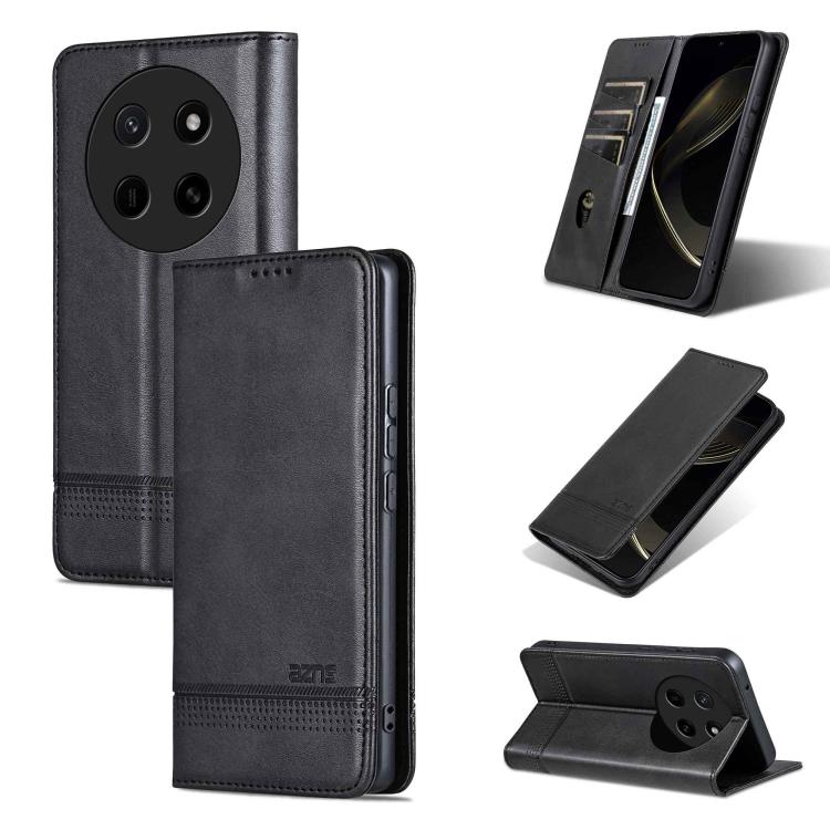 AZNS Magnetic Calf Texture Flip Leather Phone Case, For Honor X70 5G, For Honor 400 Pro 5G Global 160.8mm, For Honor Play 60, For Honor 400 Global 156.5mm