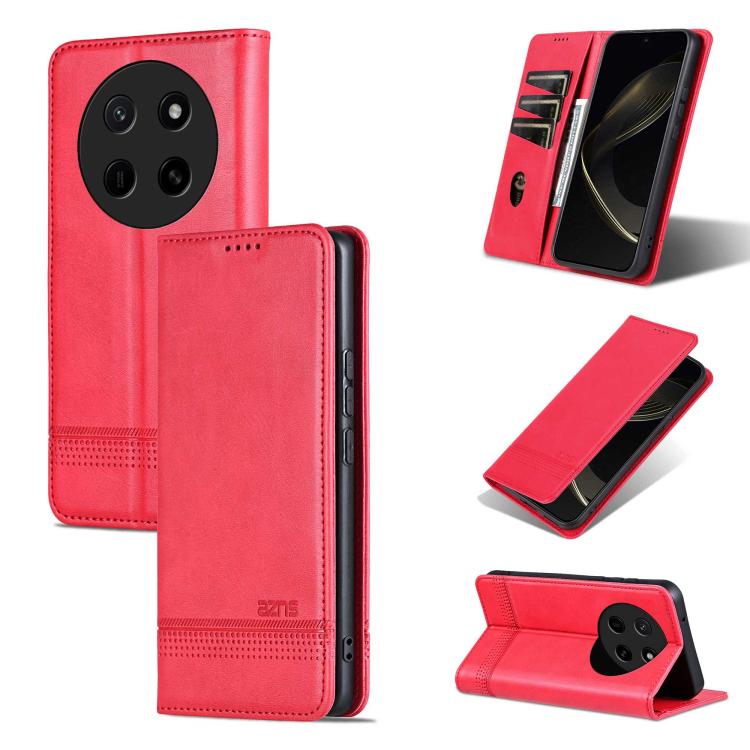 AZNS Magnetic Calf Texture Flip Leather Phone Case, For Honor X70 5G, For Honor 400 Pro 5G Global 160.8mm, For Honor Play 60, For Honor 400 Global 156.5mm