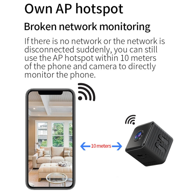 X2 Smart HD Mini WiFi Camera Support Night Vision & Motion Detection & TF Card, X2