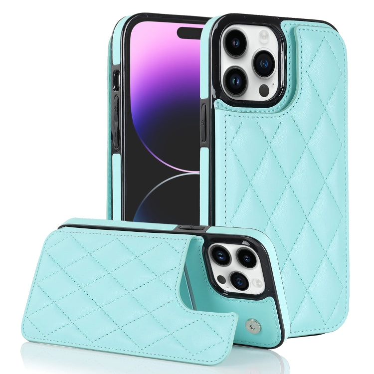 Double Buckle Rhombic PU Leather Phone Case, For iPhone 14 Pro Max, For iPhone 13, For iPhone 13 mini