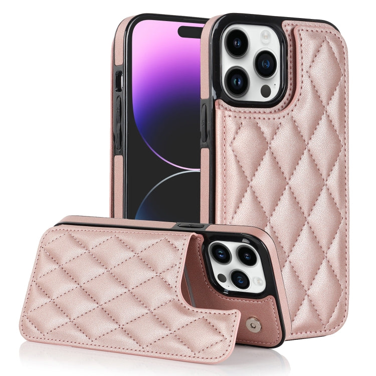 Double Buckle Rhombic PU Leather Phone Case, For iPhone 14 Pro Max, For iPhone 13, For iPhone 13 mini
