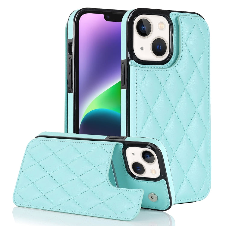 Double Buckle Rhombic PU Leather Phone Case, For iPhone 14 Pro Max, For iPhone 13, For iPhone 13 mini