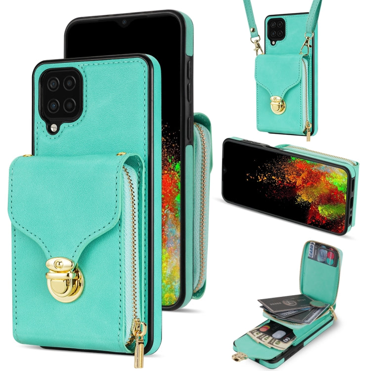 Zipper Hardware Card Wallet Phone Case, For Samsung Galaxy A12 5G
