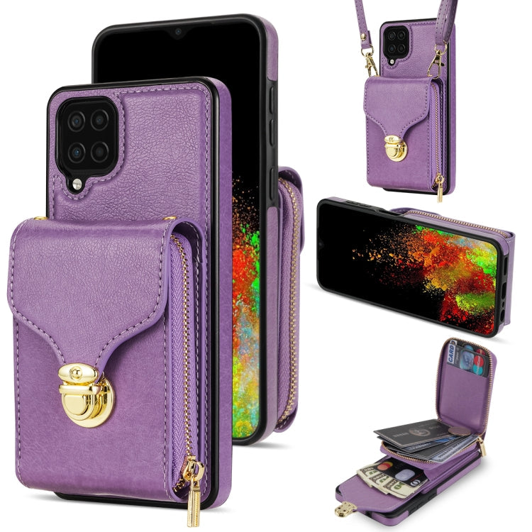 Zipper Hardware Card Wallet Phone Case, For Samsung Galaxy A12 5G