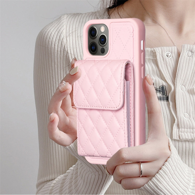 Vertical Wallet Rhombic Leather Phone Case, For iPhone 12 Pro Max, For iPhone 11, For iPhone 11 Pro, For iPhone 11 Pro Max