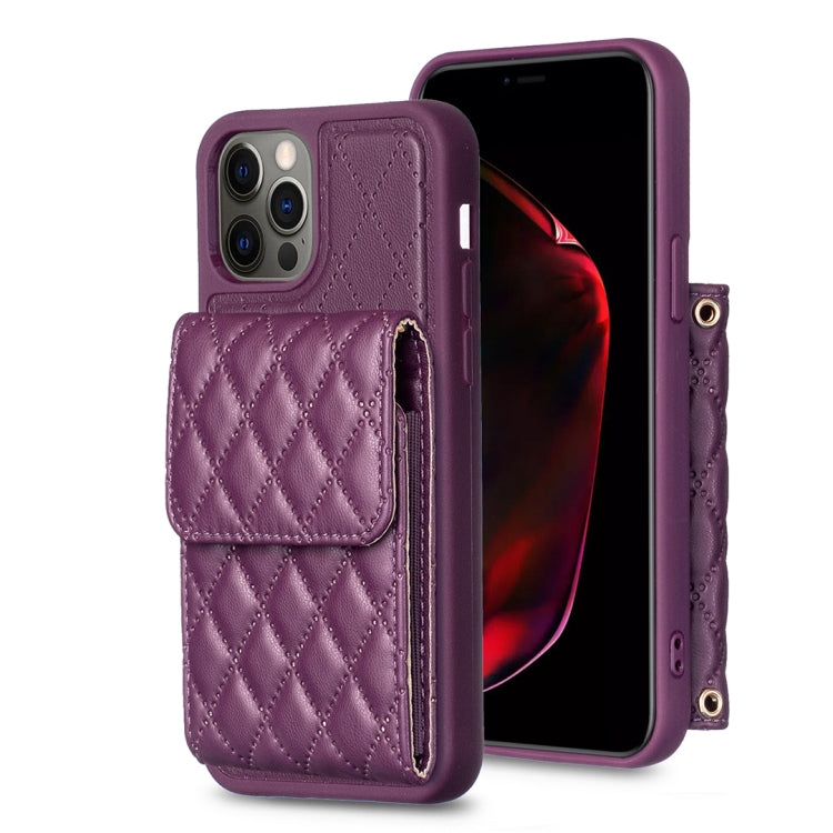 Vertical Wallet Rhombic Leather Phone Case, For iPhone 12 Pro Max, For iPhone 11, For iPhone 11 Pro, For iPhone 11 Pro Max