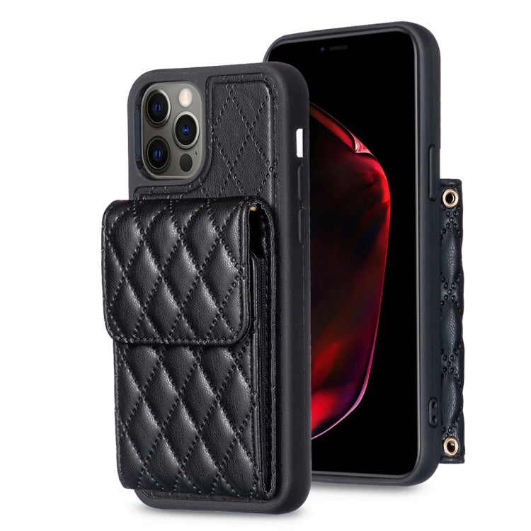 Vertical Wallet Rhombic Leather Phone Case, For iPhone 12 Pro Max, For iPhone 11, For iPhone 11 Pro, For iPhone 11 Pro Max