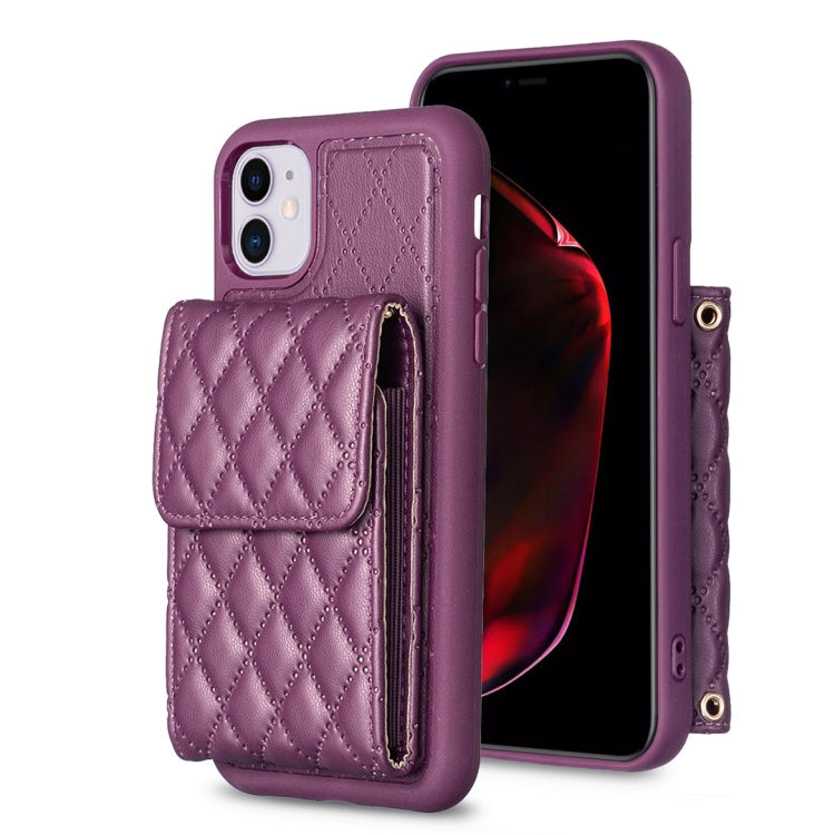 Vertical Wallet Rhombic Leather Phone Case, For iPhone 12 Pro Max, For iPhone 11, For iPhone 11 Pro, For iPhone 11 Pro Max