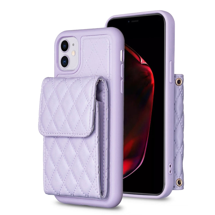 Vertical Wallet Rhombic Leather Phone Case, For iPhone 12 Pro Max, For iPhone 11, For iPhone 11 Pro, For iPhone 11 Pro Max