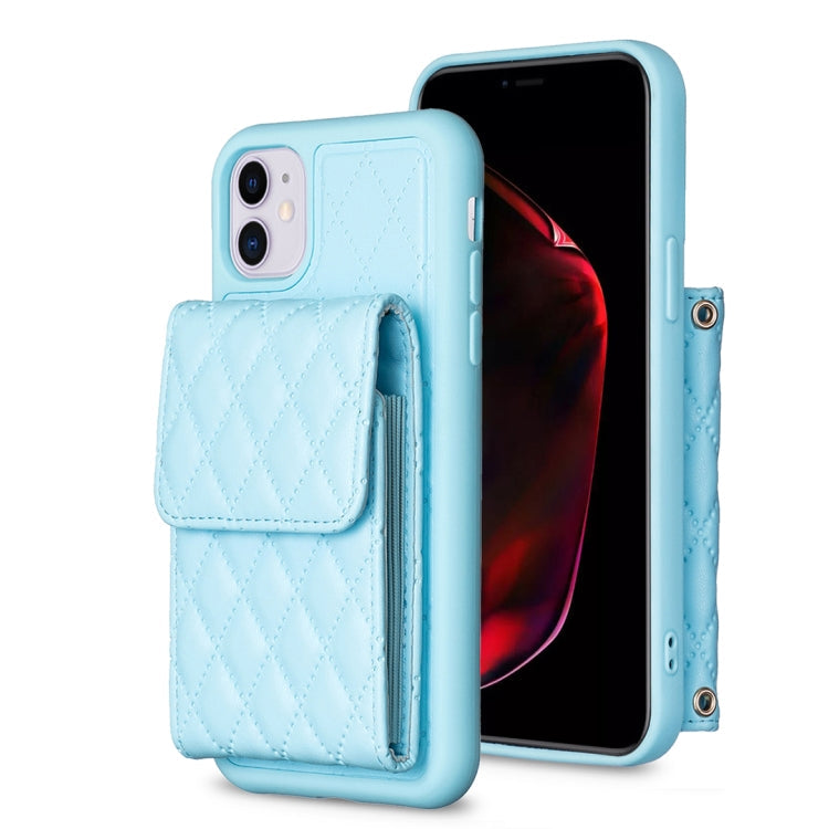 Vertical Wallet Rhombic Leather Phone Case, For iPhone 12 Pro Max, For iPhone 11, For iPhone 11 Pro, For iPhone 11 Pro Max