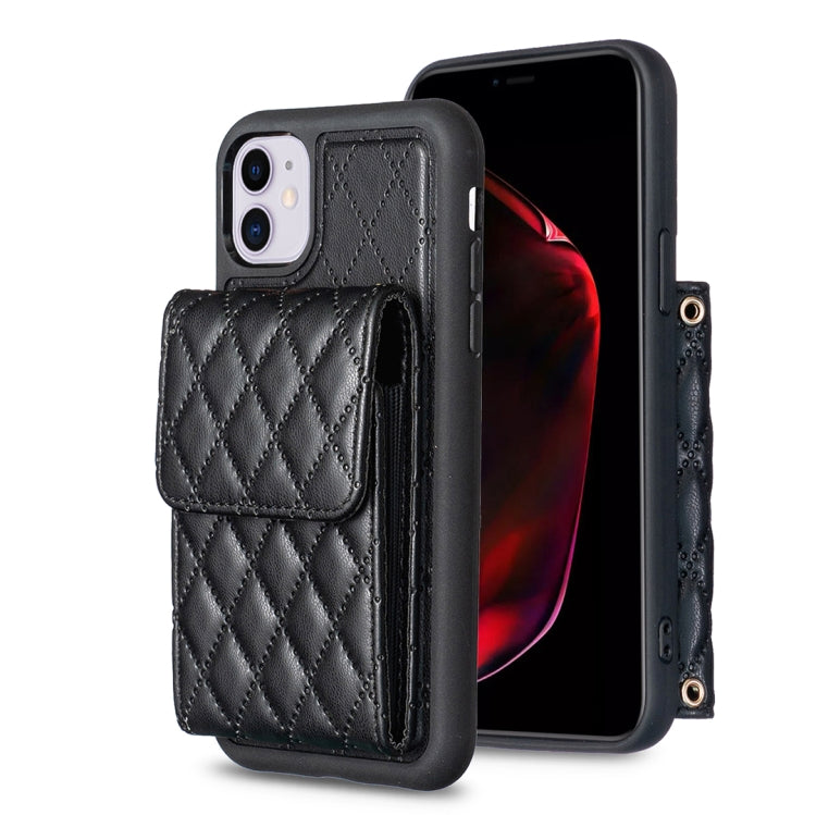 Vertical Wallet Rhombic Leather Phone Case, For iPhone 12 Pro Max, For iPhone 11, For iPhone 11 Pro, For iPhone 11 Pro Max