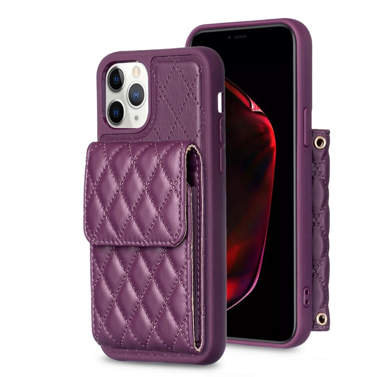 Vertical Wallet Rhombic Leather Phone Case, For iPhone 12 Pro Max, For iPhone 11, For iPhone 11 Pro, For iPhone 11 Pro Max