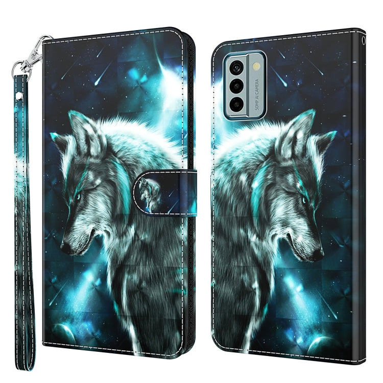 3D Painting Pattern Flip Leather Phone Case, For Nokia G22