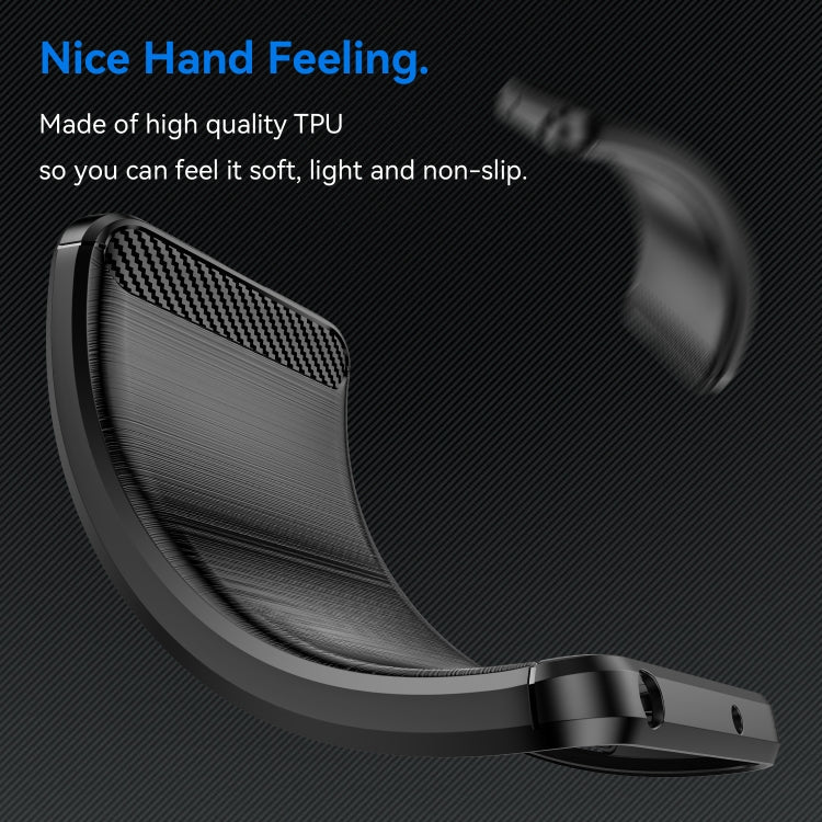 Carbon Fiber Brushed Texture TPU Phone Case, For Honor X5 4G, For Samsung Galaxy M54 5G