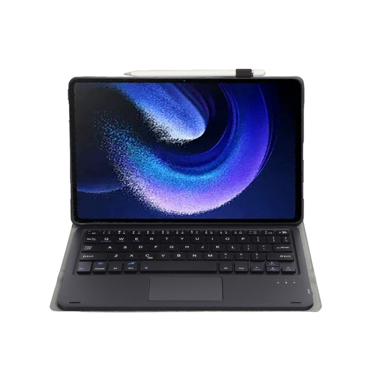 A0N7-A Lambskin Texture Ultra-thin Bluetooth Keyboard Leather Case with Touchpad, A0N7-A