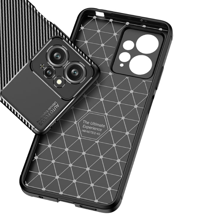 Carbon Fiber Texture Shockproof TPU Phone Case, For Xiaomi Redmi Note 12 4G Global