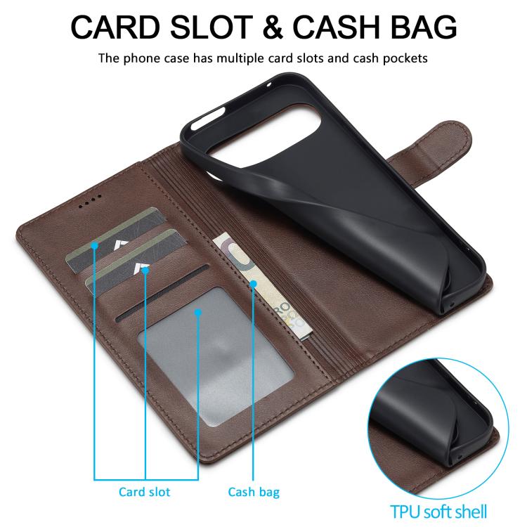LC.IMEEKE Calf Texture Flip Leather Phone Case, For Google Pixel 9 Pro XL, For Google Pixel 9 / 9 Pro, For Google Pixel 8a, For Google Pixel 8