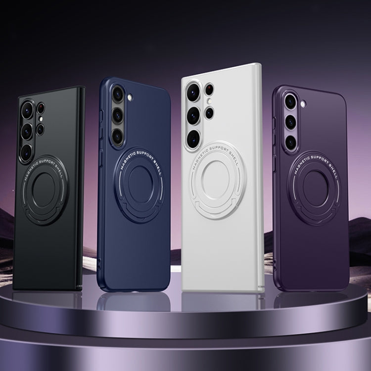 Matte Magsafe Magnetic Phone Case with Trolley Holder, For Samsung Galaxy S23 Ultra 5G