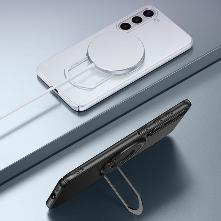 Matte Magsafe Magnetic Phone Case with Trolley Holder, For Samsung Galaxy S23 Ultra 5G