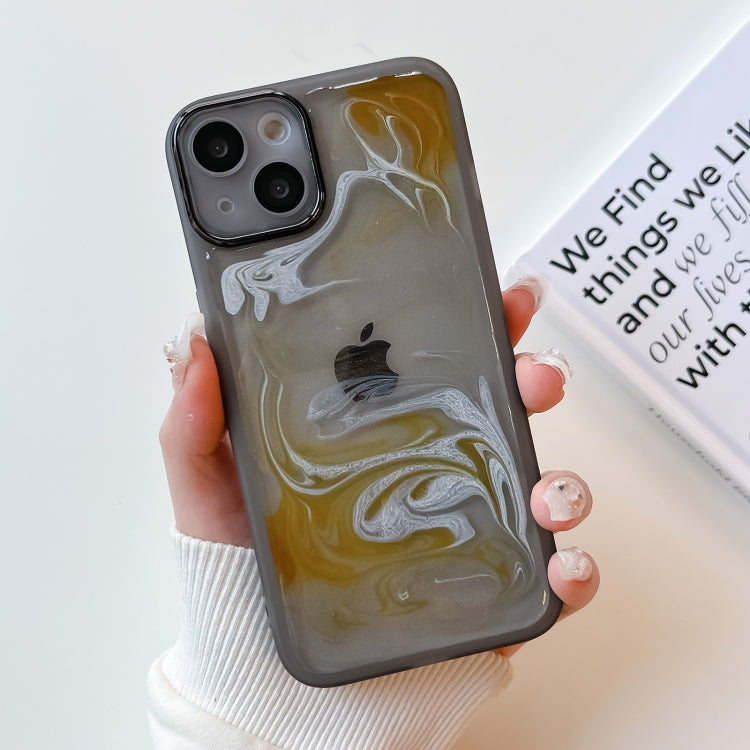 Oil Painting Electroplating TPU Phone Case, For iPhone 14, For iPhone 14 Pro, For iPhone 14 Plus, For iPhone 14 Pro Max, For iPhone 13