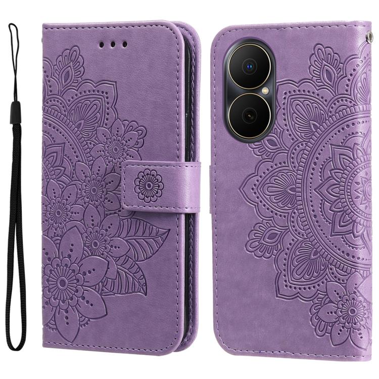 Seven-petal Flowers Embossing Leather Phone Case, For Huawei Maimang 40 5G, For Huawei nova 14, For Huawei Enjoy 80, For Huawei nova 13 Pro