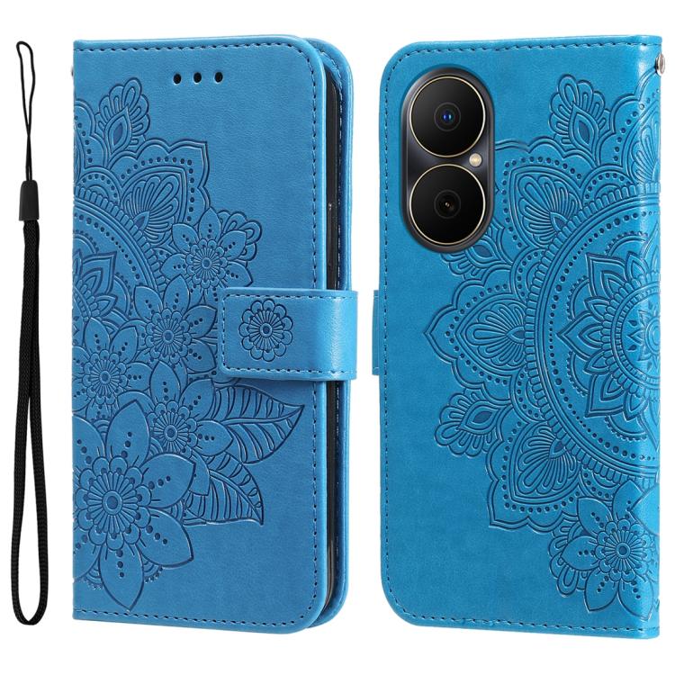 Seven-petal Flowers Embossing Leather Phone Case, For Huawei Maimang 40 5G, For Huawei nova 14, For Huawei Enjoy 80, For Huawei nova 13 Pro