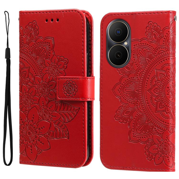 Seven-petal Flowers Embossing Leather Phone Case, For Huawei Maimang 40 5G, For Huawei nova 14, For Huawei Enjoy 80, For Huawei nova 13 Pro