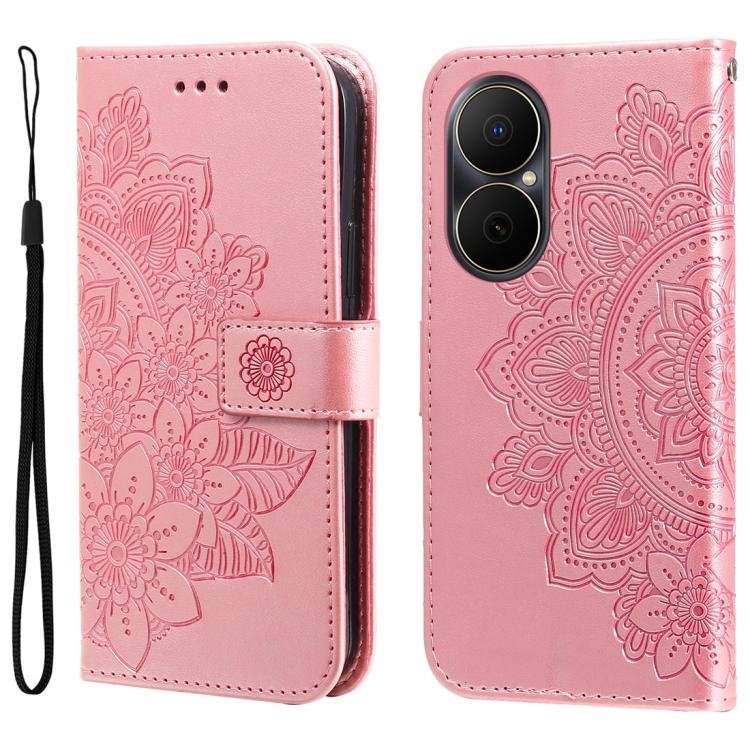 Seven-petal Flowers Embossing Leather Phone Case, For Huawei Maimang 40 5G, For Huawei nova 14, For Huawei Enjoy 80, For Huawei nova 13 Pro