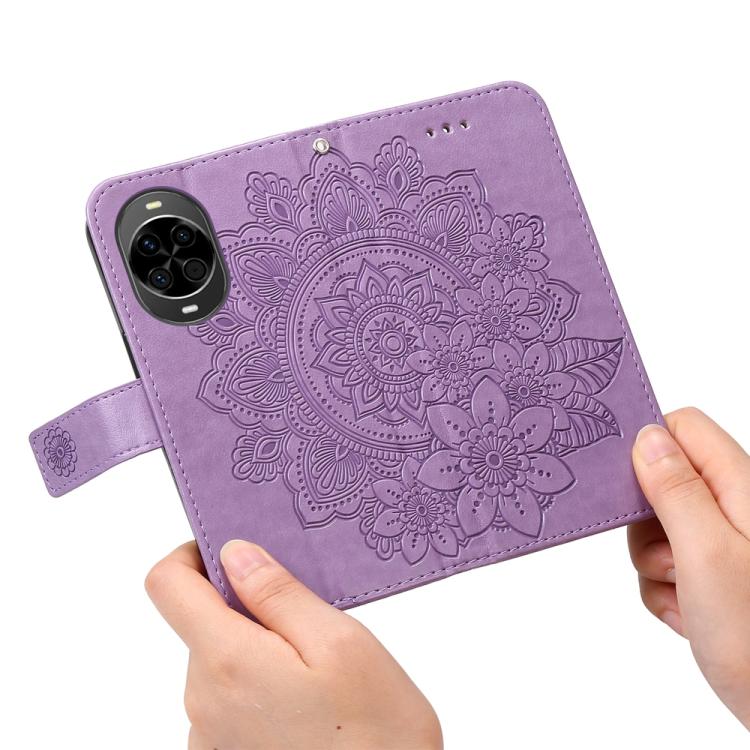 Seven-petal Flowers Embossing Leather Phone Case, For Huawei Enjoy 80, For Huawei nova 13 Pro, For Huawei nova 13 / nova 12, For Huawei Enjoy 70 Pro