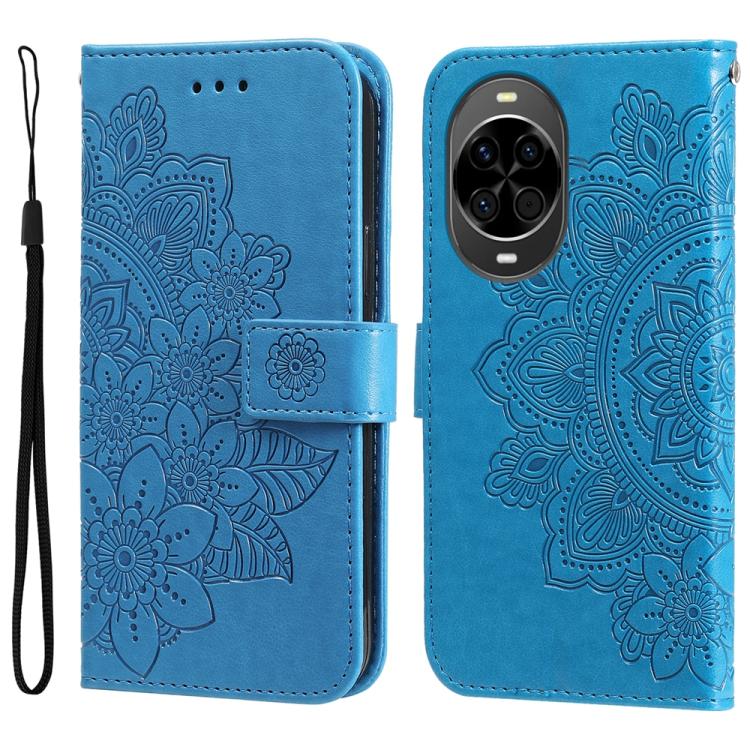 Seven-petal Flowers Embossing Leather Phone Case, For Huawei Maimang 40 5G, For Huawei nova 14, For Huawei Enjoy 80, For Huawei nova 13 Pro
