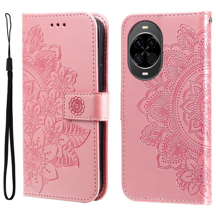 Seven-petal Flowers Embossing Leather Phone Case, For Huawei Maimang 40 5G, For Huawei nova 14, For Huawei Enjoy 80, For Huawei nova 13 Pro