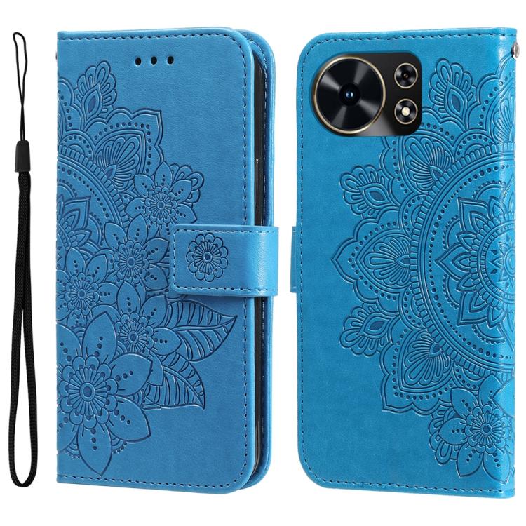 Seven-petal Flowers Embossing Leather Phone Case, For Huawei Maimang 40 5G, For Huawei nova 14, For Huawei Enjoy 80, For Huawei nova 13 Pro