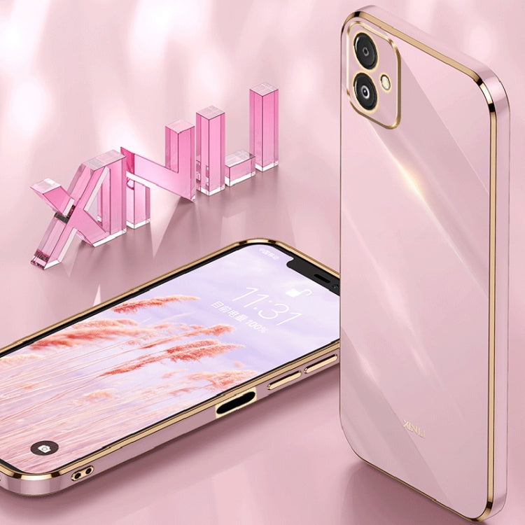 XINLI Straight Edge 6D Electroplate TPU Phone Case, For Samsung Galaxy F14 5G, For Samsung Galaxy M14 5G, For Samsung Galaxy A04e 4G